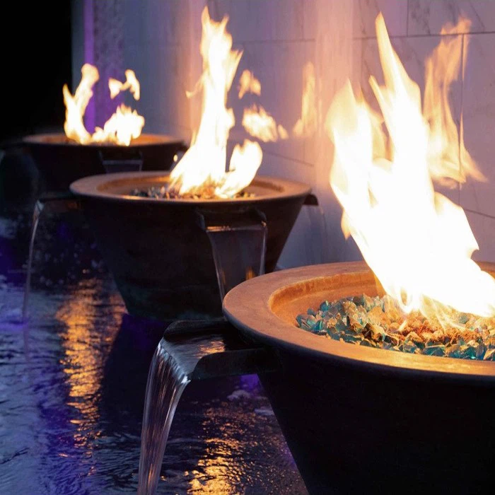 Outdoor corten steel fire fountain Outdoor corten steel fire fountain