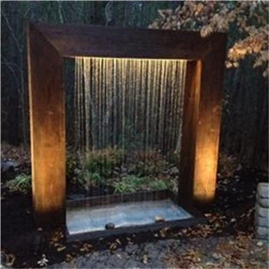 Nodwedd / Ffynnon Dŵr Llen Dur Corten