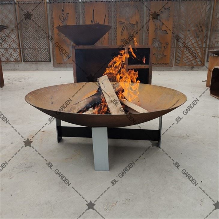 Outdoor Wood Globe Fire Pit