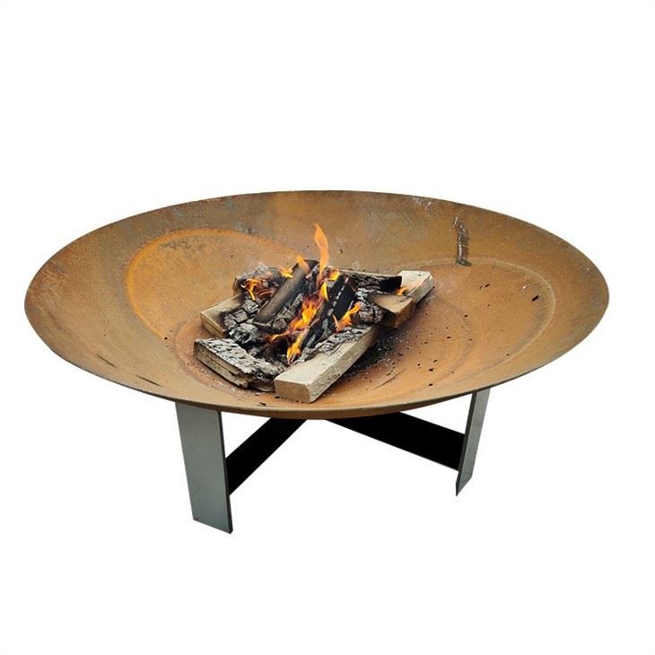 Corten Steel Fire Bowl And Bbq