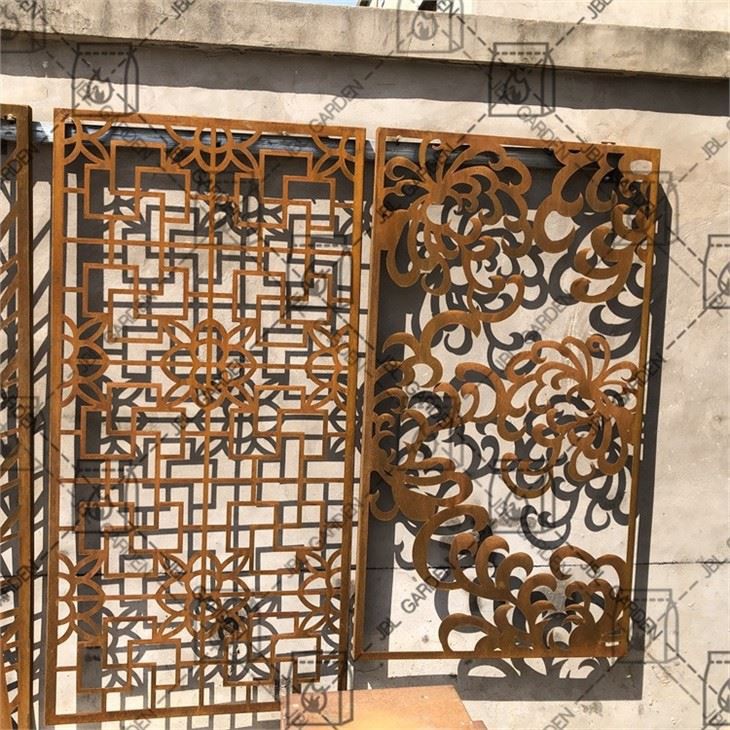 Rustic Steel Panel Screen