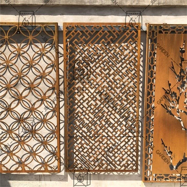 Laser Cut Corten Steel Screen Panels