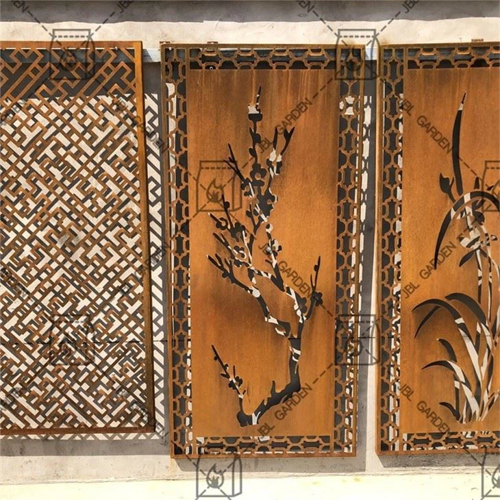 Laser Cut Corten Steel Screen Panels
