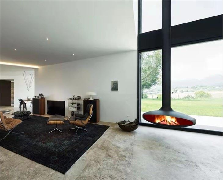 Roof Mounted Ceiling Hang Fireplace