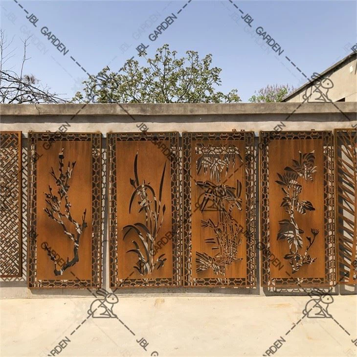 Art Laser Cut Corten Steel Screen