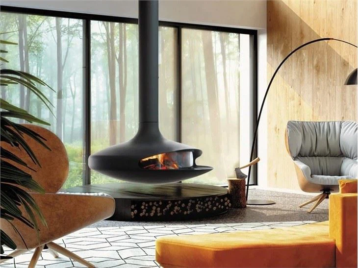Mounted Cocoon Hanging Fireplace
