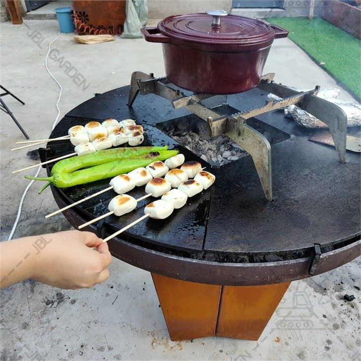 Outdoor Kitchen With Charcoal Bbq