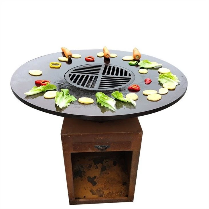 Outdoor Living Corten Steel Fire Pit BBQ