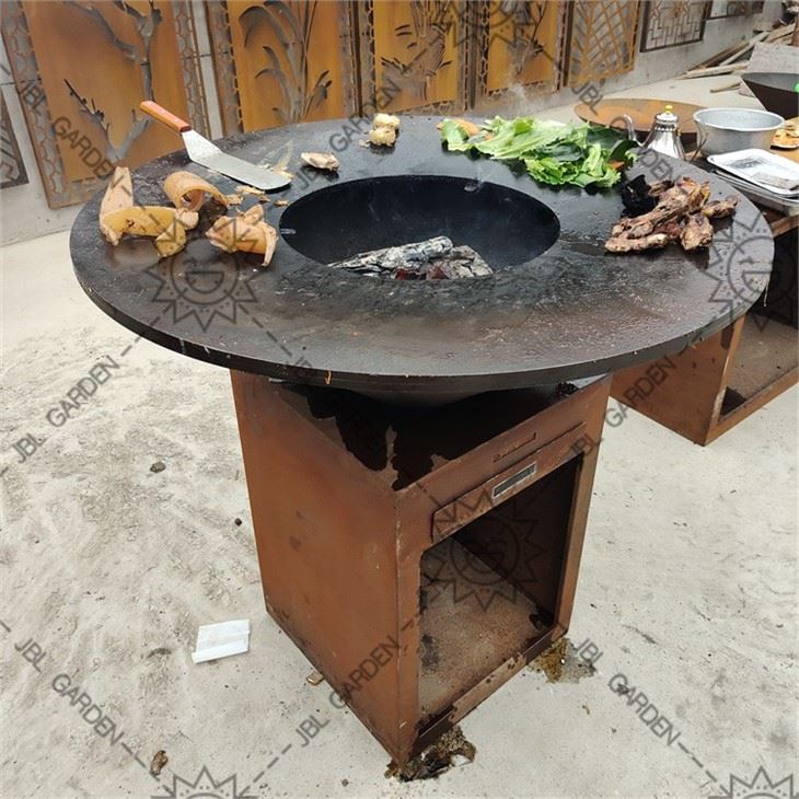 Outdoor Living Corten Steel Fire Pit BBQ