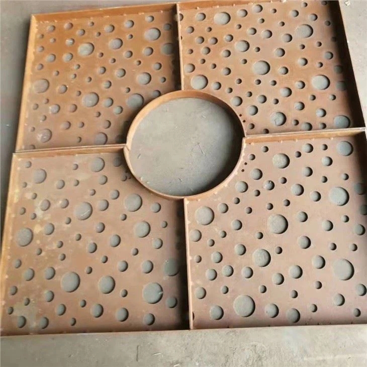 Round Corten Steel Metal Tree Grating