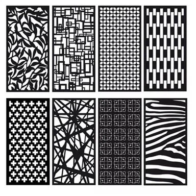 Paneli Ffens Preifatrwydd Metel Addurnol