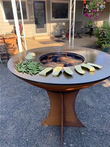 Gril barbeciw siarcol awyr agored ar gyfer coginio