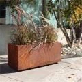 Vertical Rust Corten Steel Flower Pot