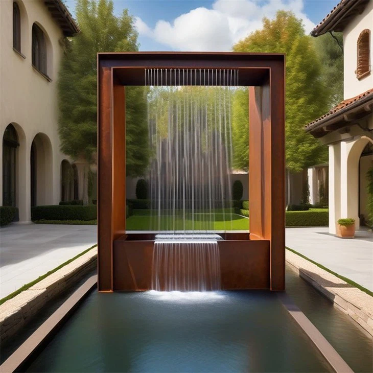 Artistic Weathering Steel Waterfall