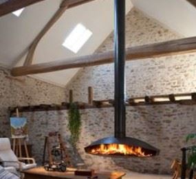 Carbon Hanging Fireplace price