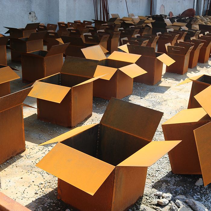 Potiau Blodau Cyfres Corten