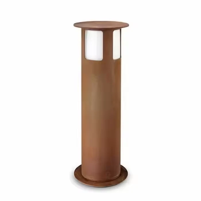 Golau silindrog dur corten