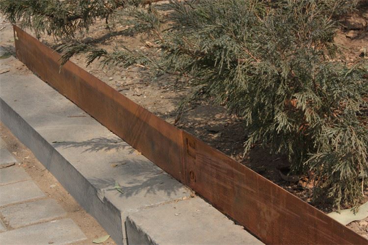 Ymyl Tirlunio Dur Corten Custom Ar gyfer Rheoli Ffiniau Gardd Gwydn