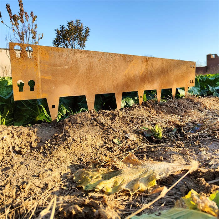 Ymyl Lawnt Metel Gwely Blodau Dur Corten