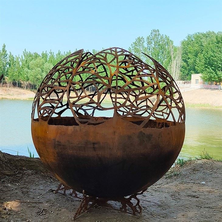 Modern Laser Cutting Firepit Sphere high quality