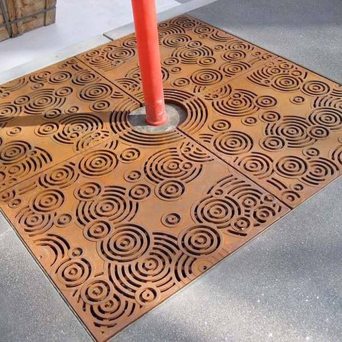 Radial Pattern Corten Tree Grate factory
