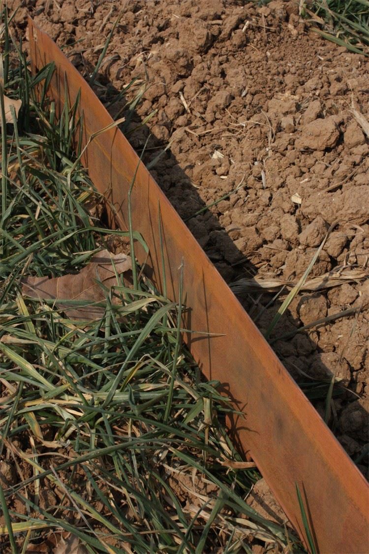 Rustic Corten Steel Garden Landscaping Edging With Weathered Finish high quality