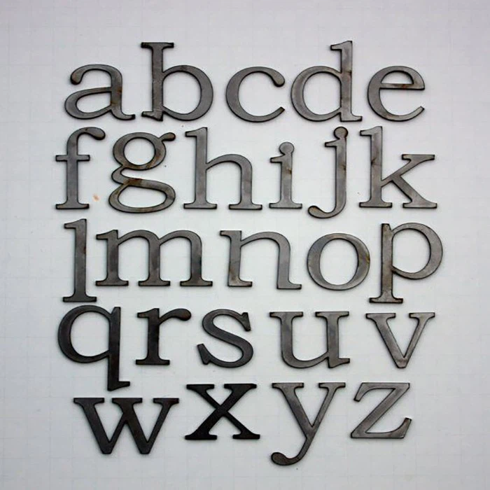 Rustic Flat Metal Letters And Numbers