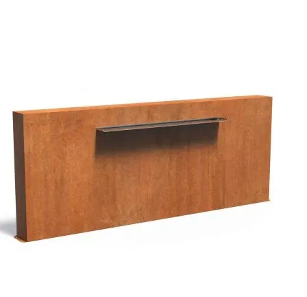 Ffynnon Dŵr Dur Tirwedd Rusty Corten