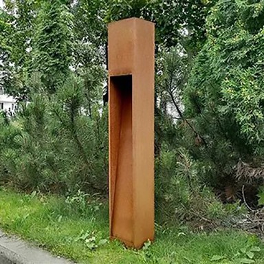 Goleuadau Dan Arweiniad Awyr Agored Golau Bolard Dur Corten