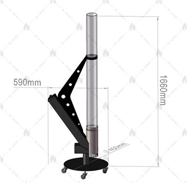 Gwresogydd Pelenni Biomas Patio Cludadwy