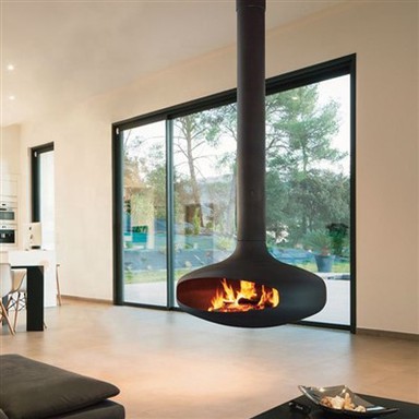 Tân Go Iawn yn Llosgi Lle Tân Crog