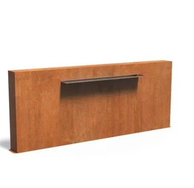 Ffynnon Dŵr Dur Tirwedd Rusty Corten